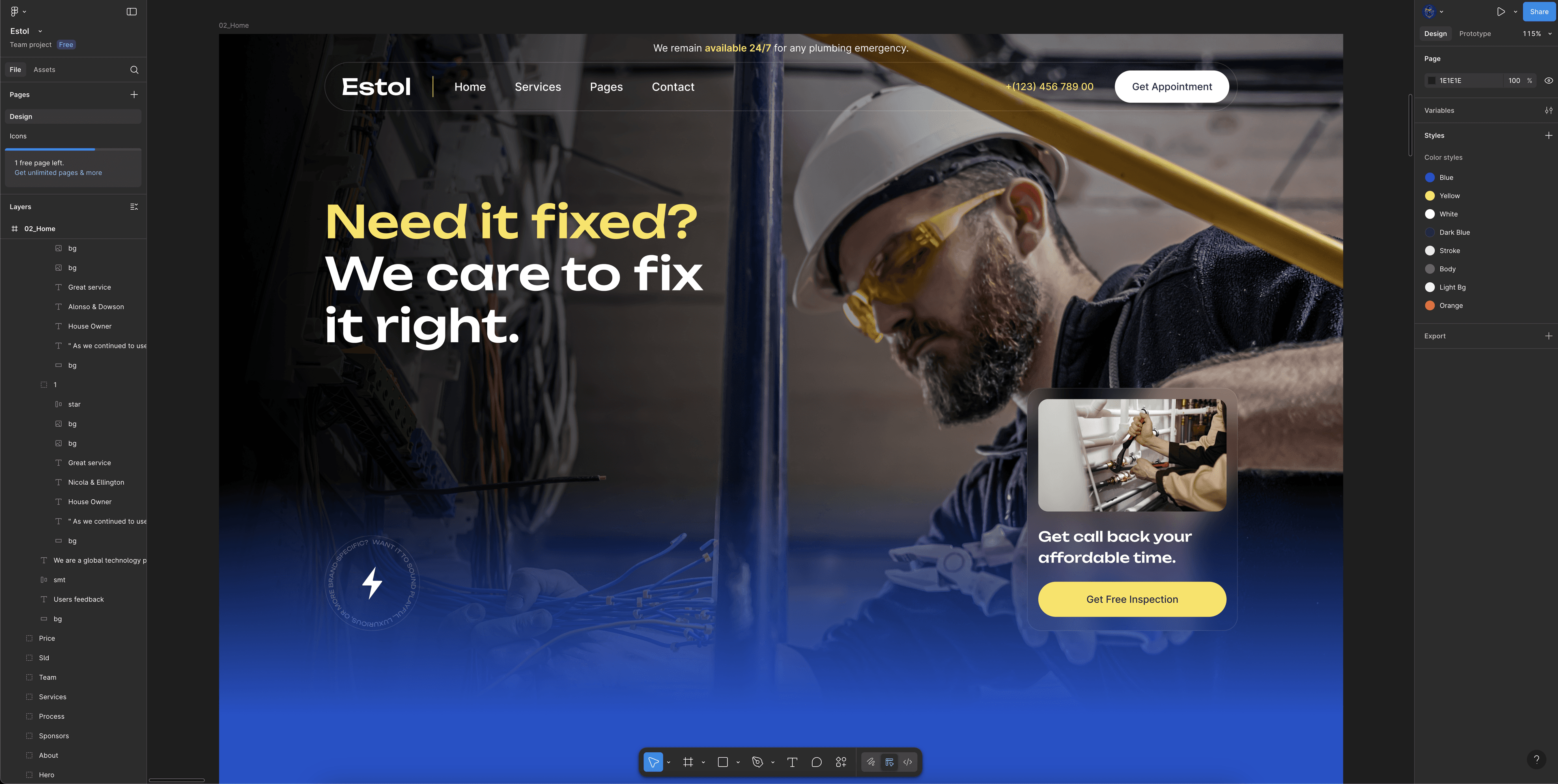 AquaFlow Plumbing template preview